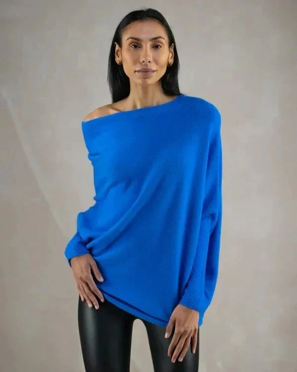 Asymmetrical Draped Sweater Paulina