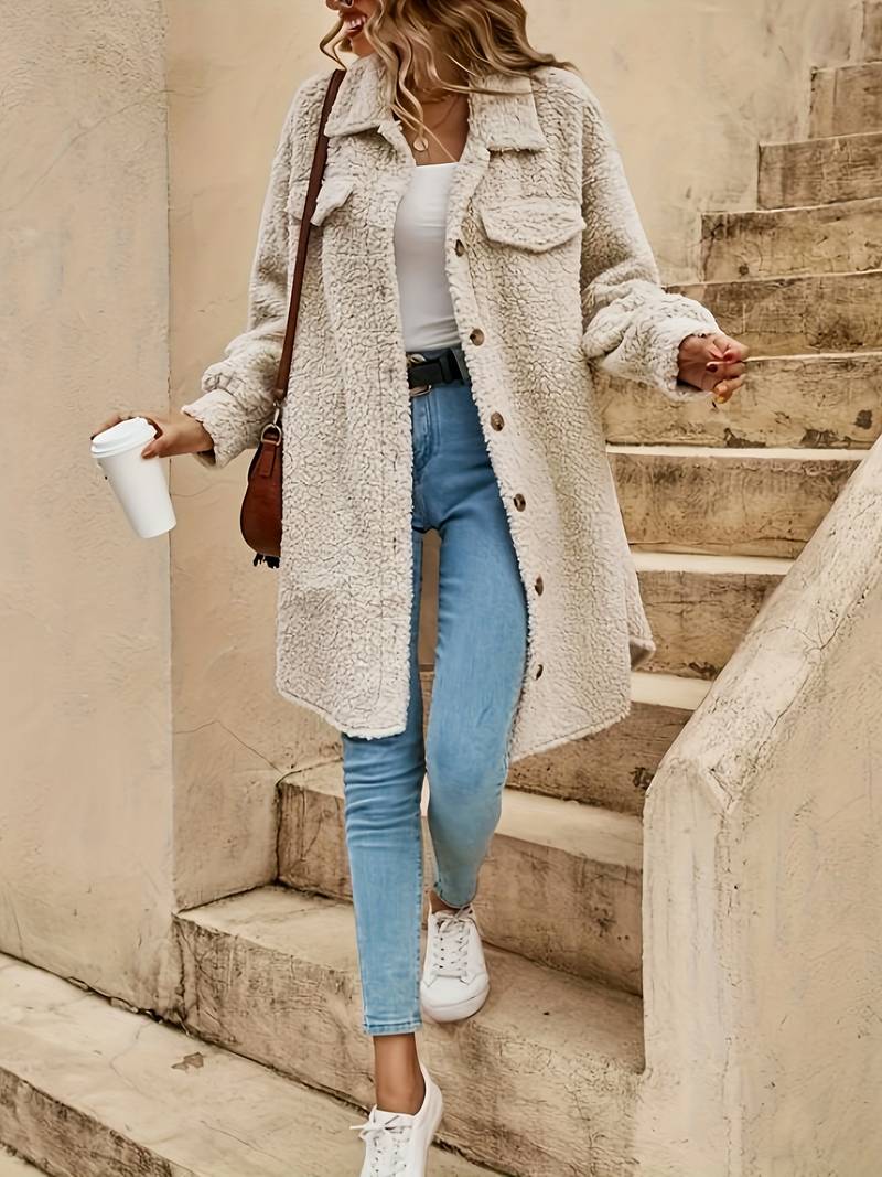 Veste Teddy Unie Femme